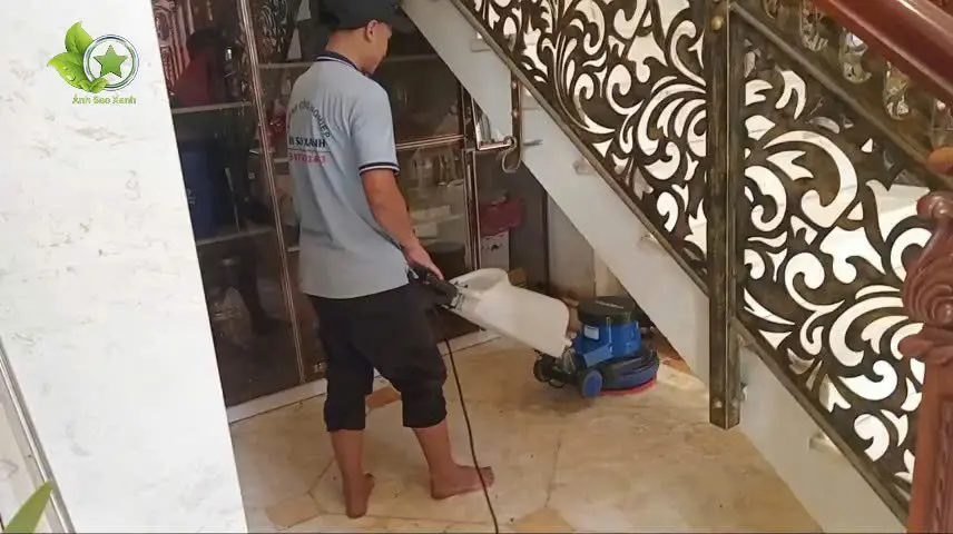 Chà sàn đánh bóng sàn đá Thủ Đức Dịch vụ chà sàn và đánh bóng sàn đá tại Thủ Đức