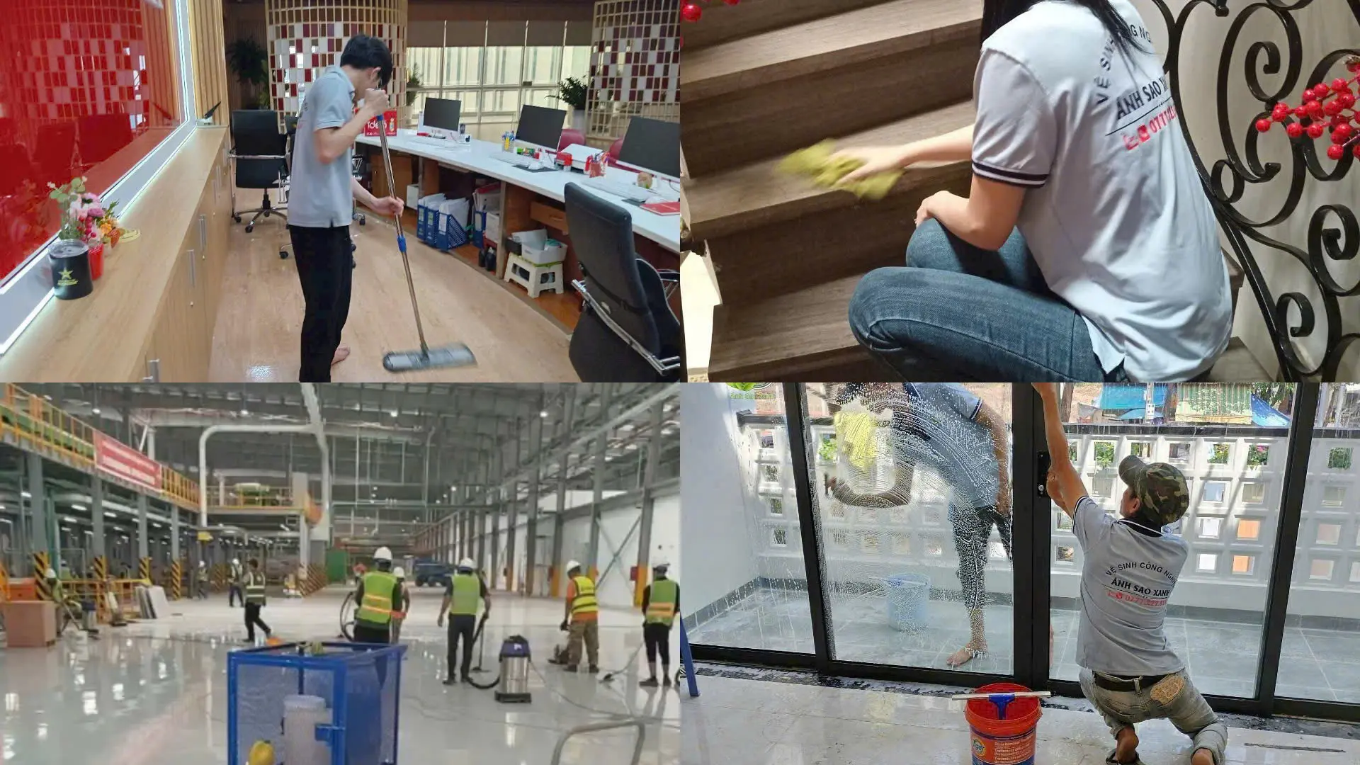 loại công trình ảnh hưởng giá vệ sinh công nghiệp thủ đức