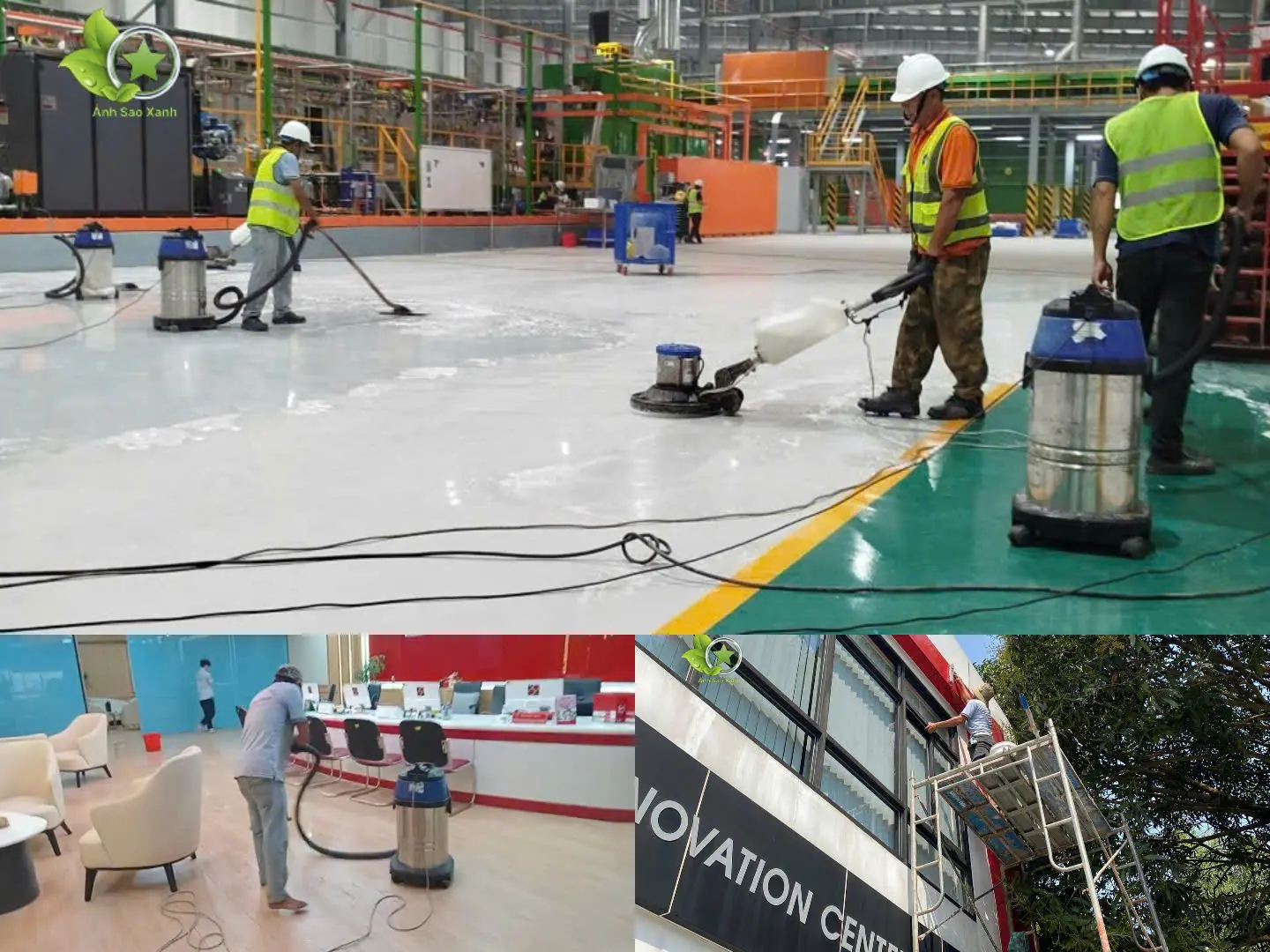 Công trình thực tế vệ sinh công nghiệp tại TP Vinh Nghệ An - thi công nhà xưởng và văn phòng chuyên nghiệp