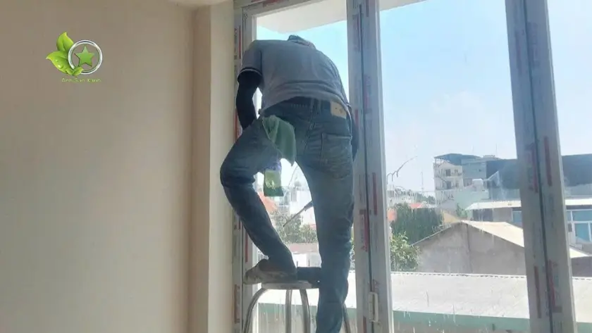 Vệ sinh lau kính nhà phố – dịch vụ vệ sinh công nghiệp phường Minh Phụng