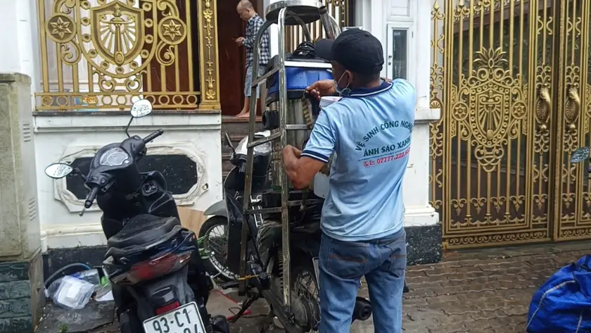 Vệ sinh nhà phố Phường An Hội Đông, hoàn thành công việc