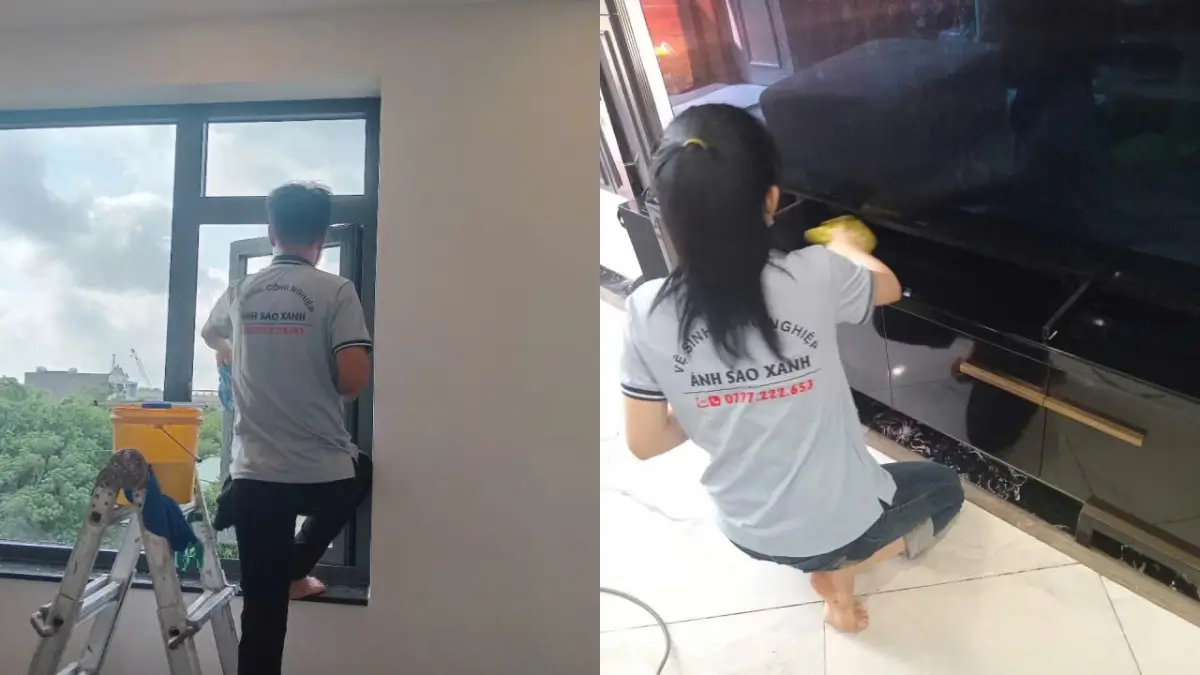 Dịch vụ vệ sinh nhà ở tại TPHCM do Ánh Sao Xanh thực hiện